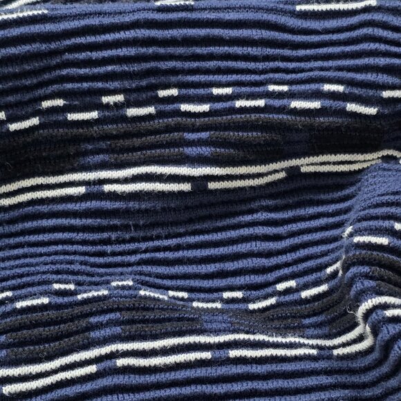 Marla Wynne Cardigan Women L Navy White 3/4 Sleeve Slouchy Mature Lagenlook Boho - Picture 11 of 16